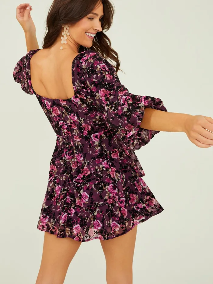 Women Tahlia Sweetheart Floral Dress Wine Altar039d State Casual