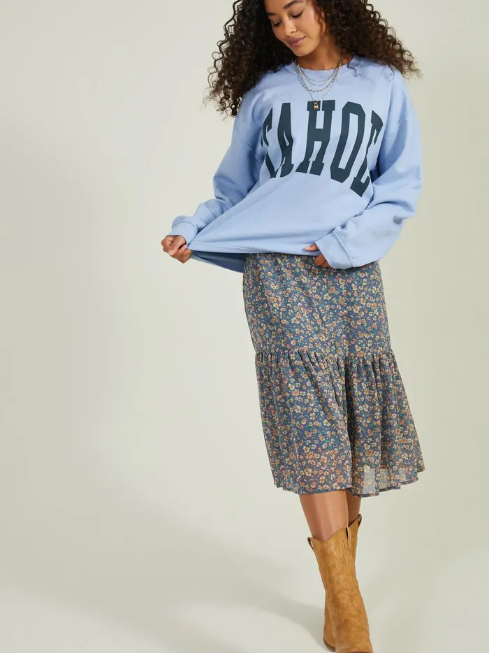 Women Tahoe Fleece Sweatshirt Mistyblue Altar039d State Graphics