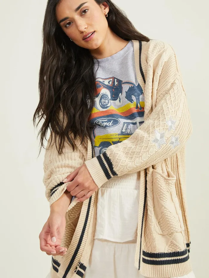 Women Talia Cable Cardigan Natural Altar039d State Sweaters