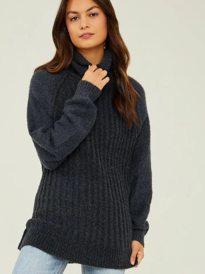 Women Tara Turtleneck Tunic Sweater Black Altar039d State Sweaters