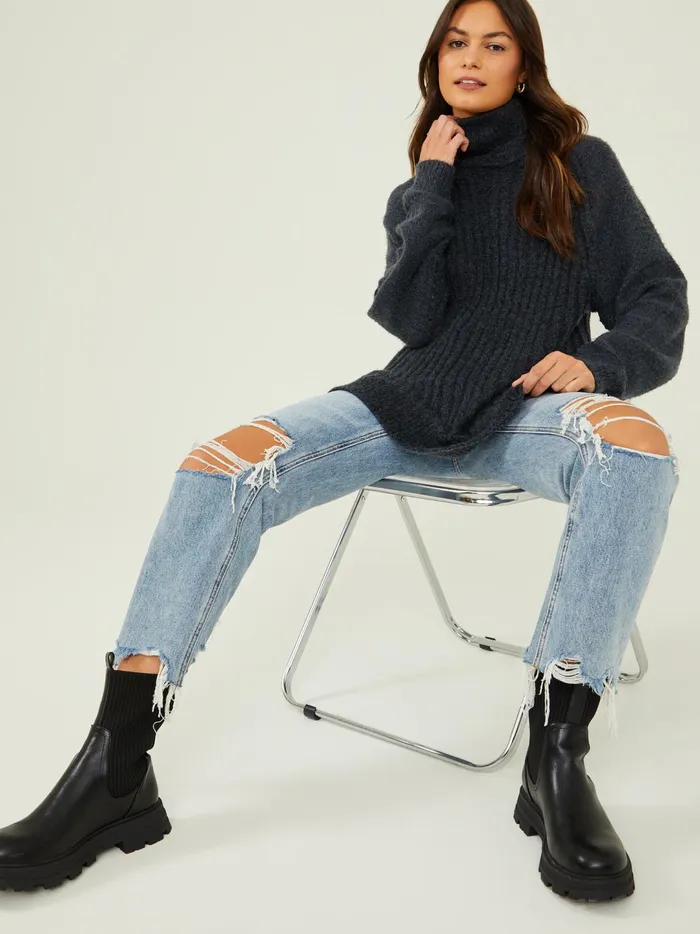 Women Tara Turtleneck Tunic Sweater Black Altar039d State Sweaters