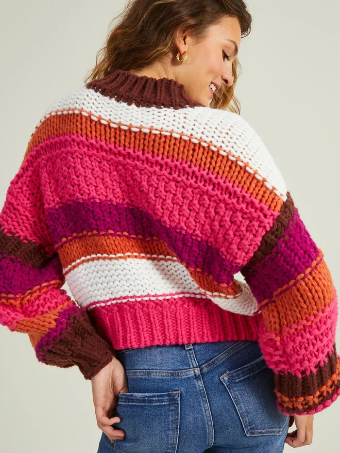Women Tillie Chunky Sweater Pinkmulti Altar039d State Sweaters