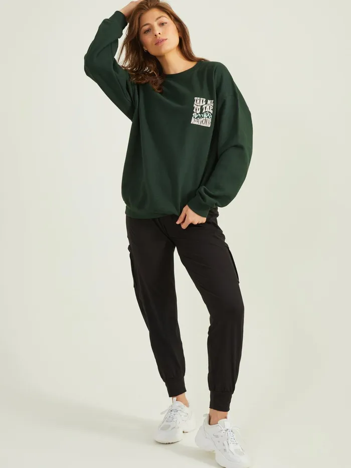 Women To The Mountains Graphic Sweatshirt Forest Altar039d State Activewear