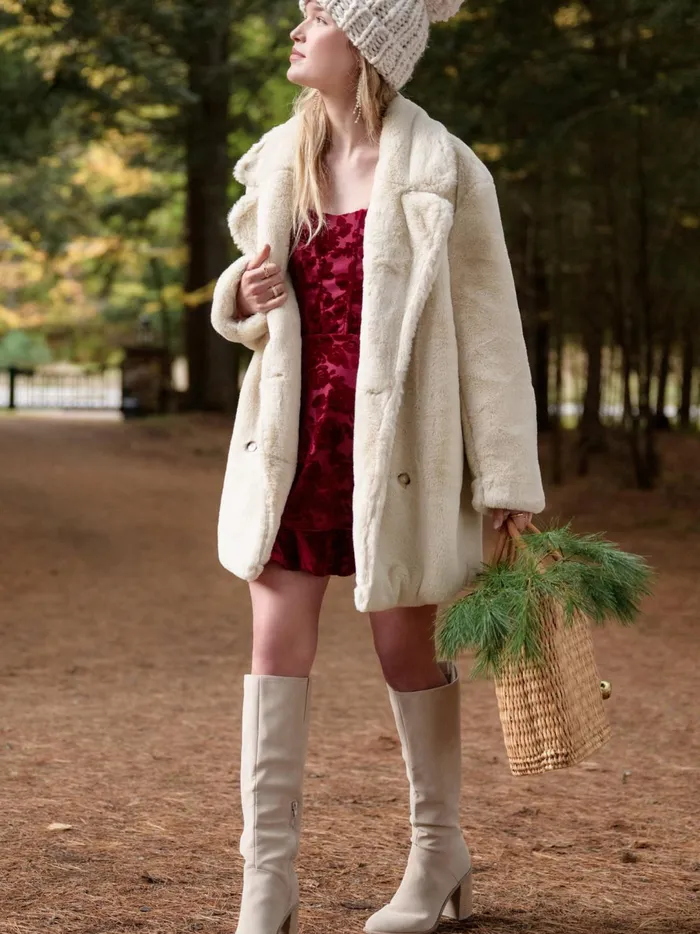 Women Toni Long Fur Jacket Cream Altar039d State Jackets