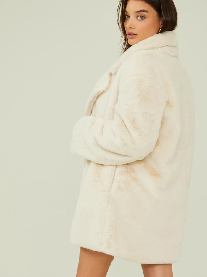 Women Toni Long Fur Jacket Cream Altar039d State Jackets