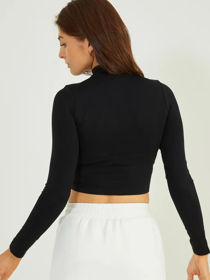 Women Too Cool Cropped Top Black Altar039d State Activewear