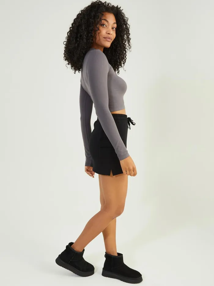 Women Too Cool Cropped Top Coolgrey Altar039d State Activewear