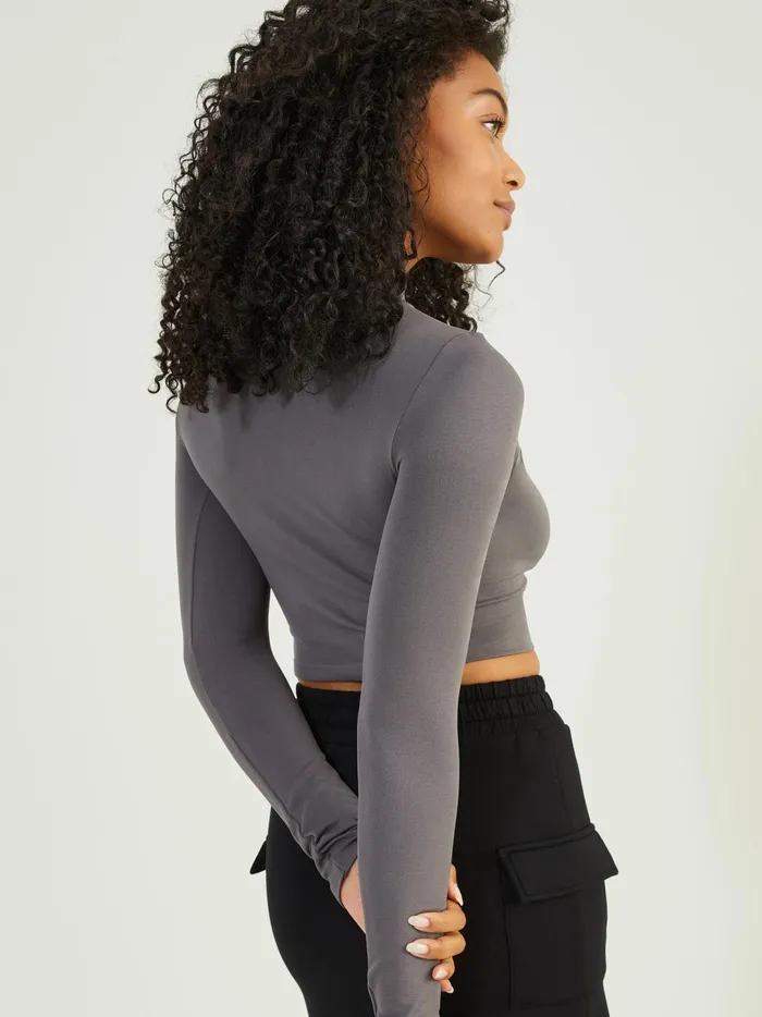 Women Too Cool Cropped Top Coolgrey Altar039d State Activewear