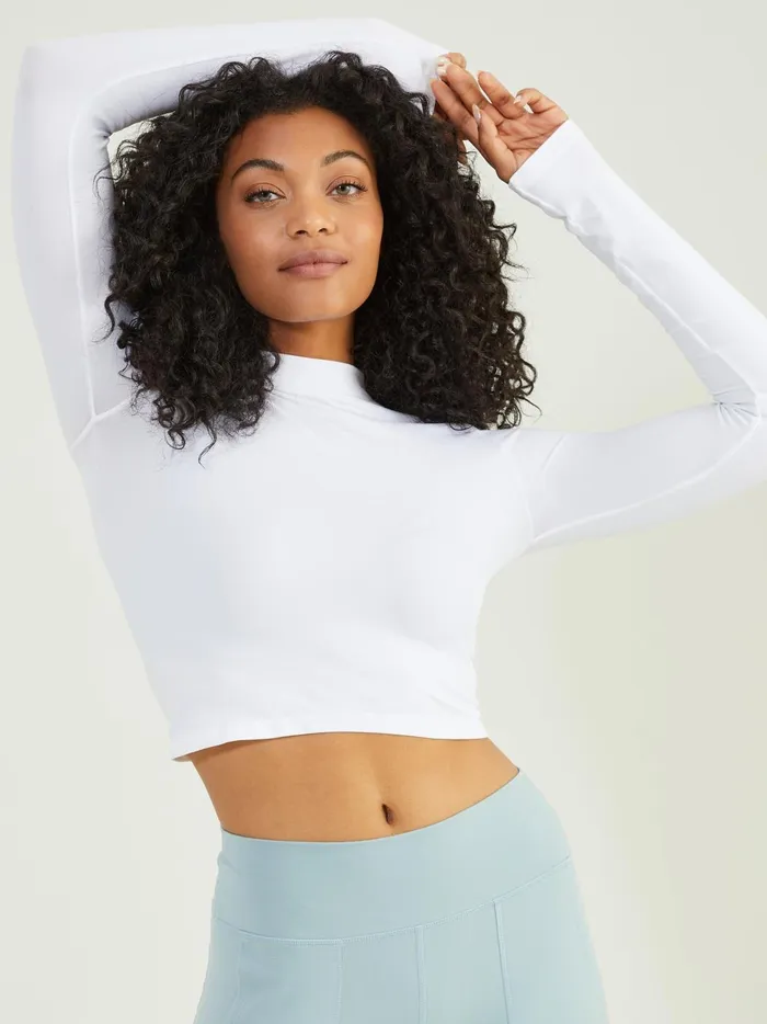 Women Too Cool Cropped Top White Altar039d State Activewear