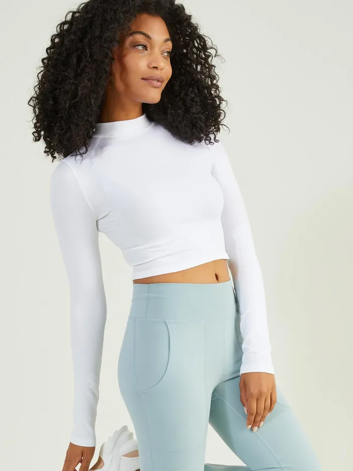 Women Too Cool Cropped Top White Altar039d State Activewear