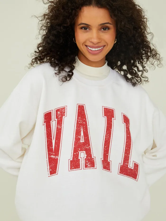 Women Vail Fleece Sweatshirt White Altar039d State Graphics