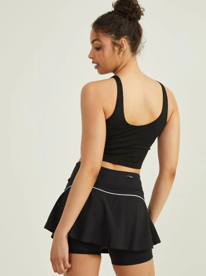 Women Waterfall Cropped Tank Black Altar039d State Activewear