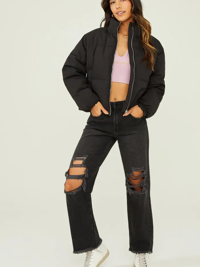 Women Willow Destressed Straight Jeans Washedblack Altar039d State Jeans