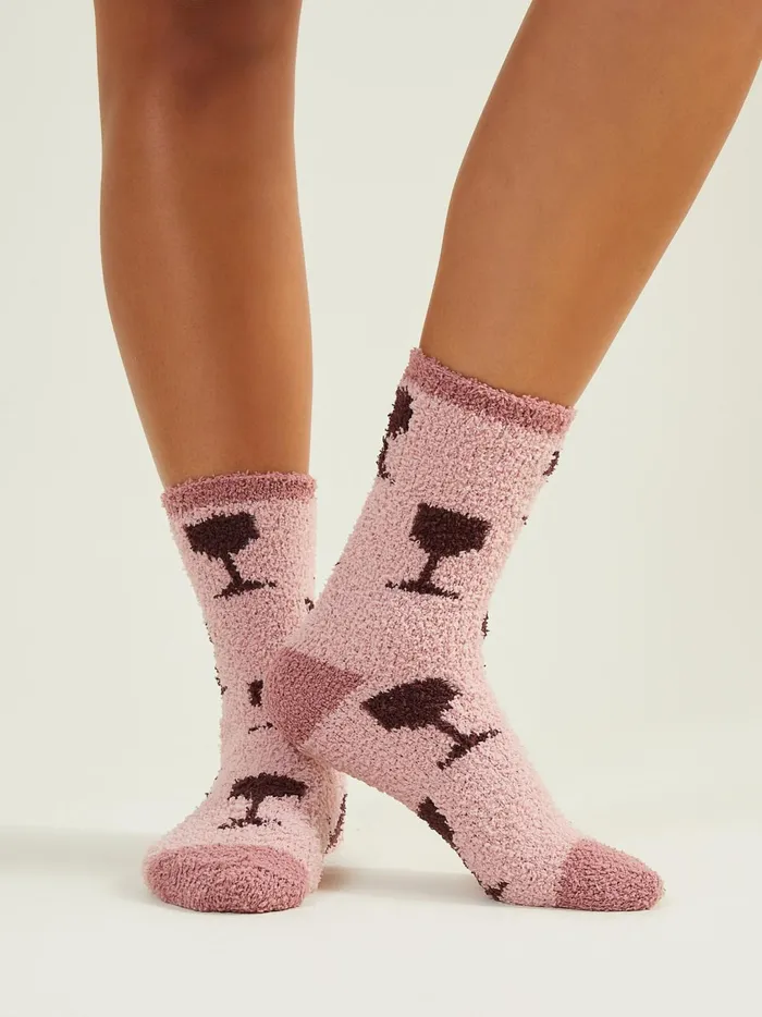 Women Wine Glass Cozy Socks Lightblush Altar039d State Socks