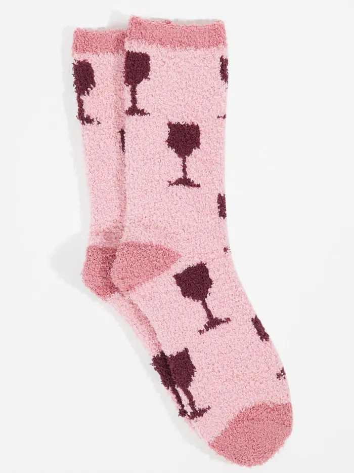 Women Wine Glass Cozy Socks Lightblush Altar039d State Socks