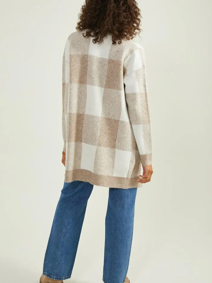 Women Wrenly Plaid Midi Cardigan Beigecream Altar039d State Sweaters