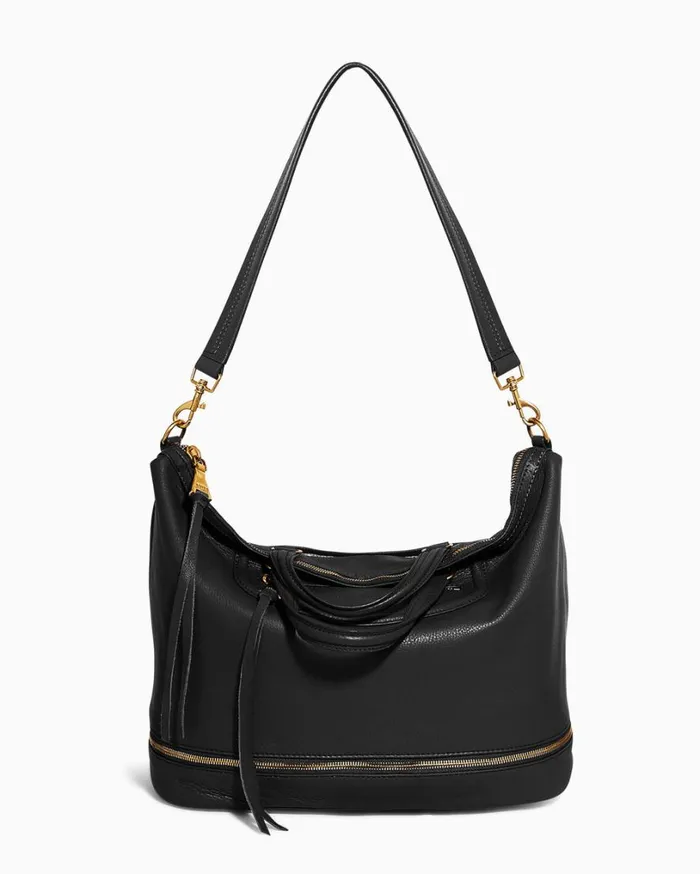 Worth It Expandable Tote Black With 14k Yellow Gold Women Aimee Kestenberg Tote Bags