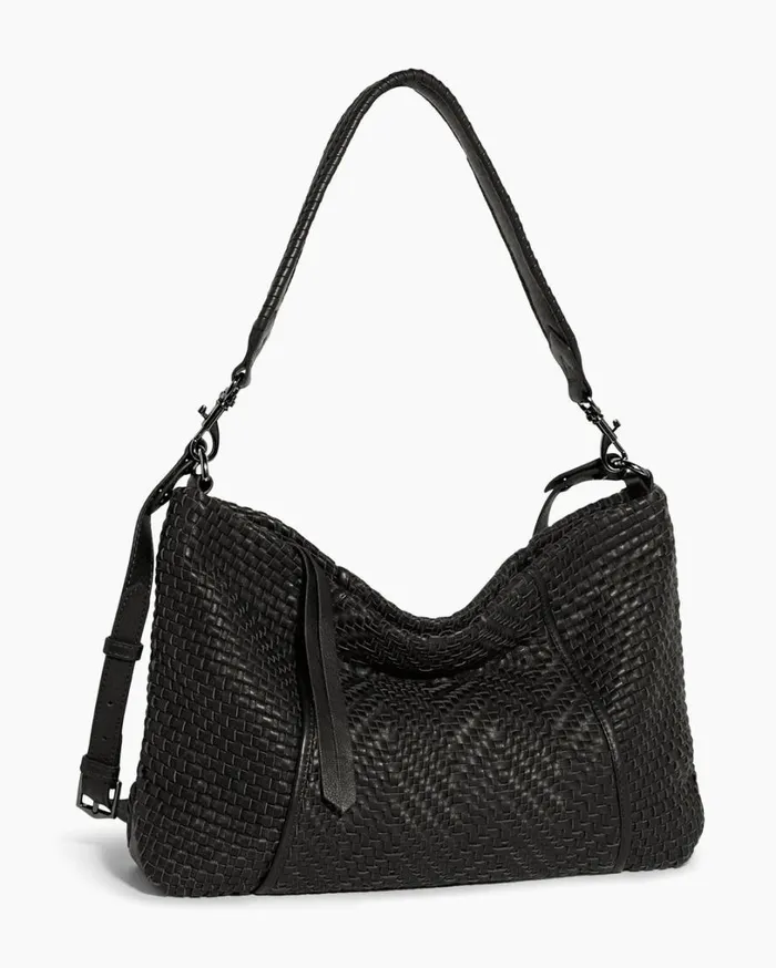 Woven All For Love Convertible Hobo Black With Gunmetal Women Aimee Kestenberg Shoulder Bags