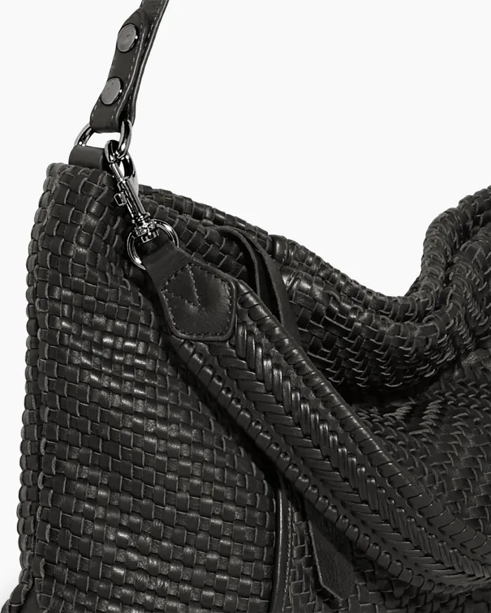 Woven All For Love Convertible Hobo Black With Gunmetal Women Aimee Kestenberg Shoulder Bags