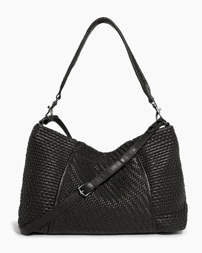 Woven All For Love Convertible Hobo Black With Gunmetal Women Aimee Kestenberg Shoulder Bags
