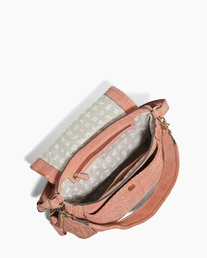 Woven All For Love Convertible Shoulder Apricot Suede Women Aimee Kestenberg Satchels