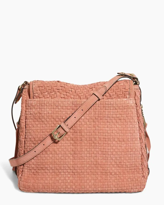 Woven All For Love Convertible Shoulder Apricot Suede Women Aimee Kestenberg Satchels