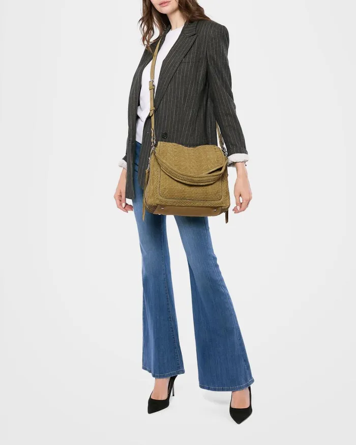 Woven All For Love Convertible Shoulder Soft Olive Suede Women Aimee Kestenberg Satchels