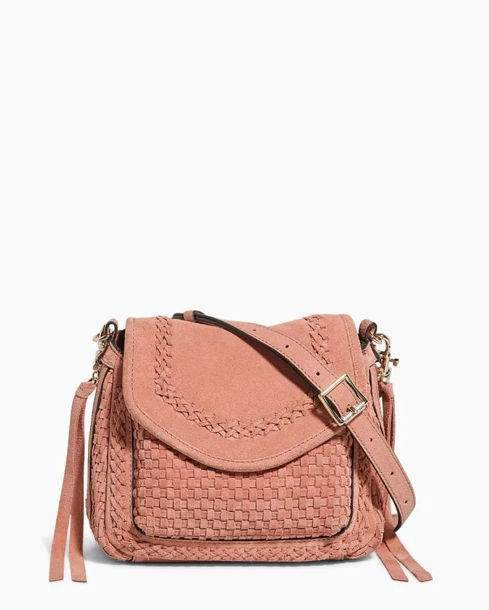 Woven All For Love Mini Crossbody Apricot Suede Women Aimee Kestenberg Crossbody Bags Woven All For Love Mini Crossbody Apricot Suede Women Aimee Kestenberg Crossbody Bags