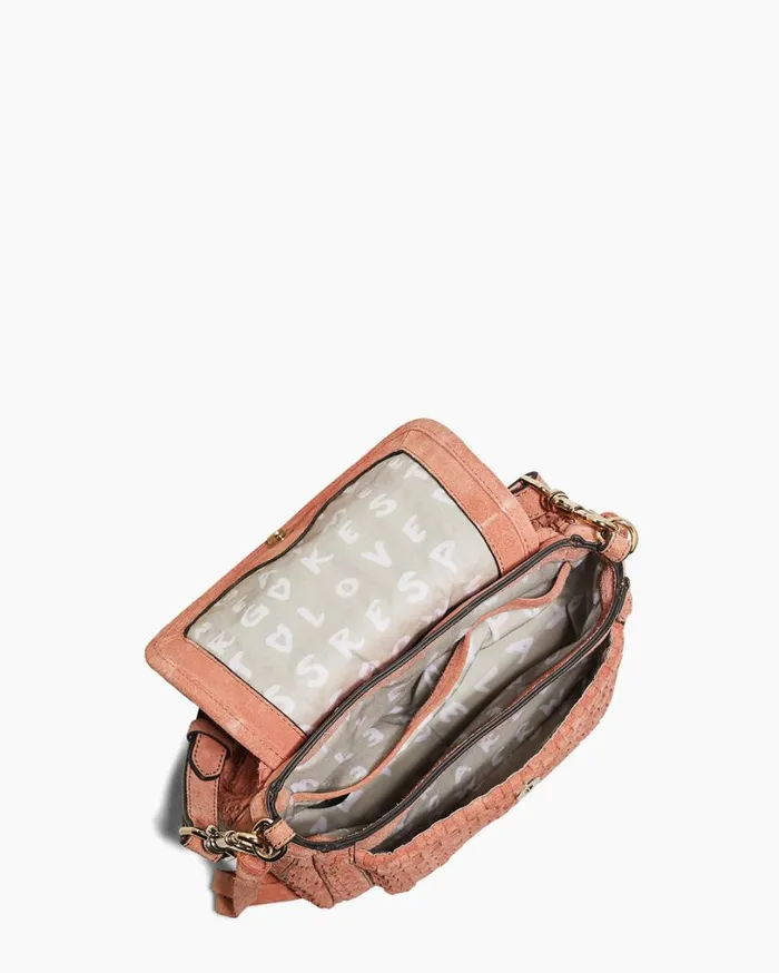 Woven All For Love Mini Crossbody Apricot Suede Women Aimee Kestenberg Crossbody Bags