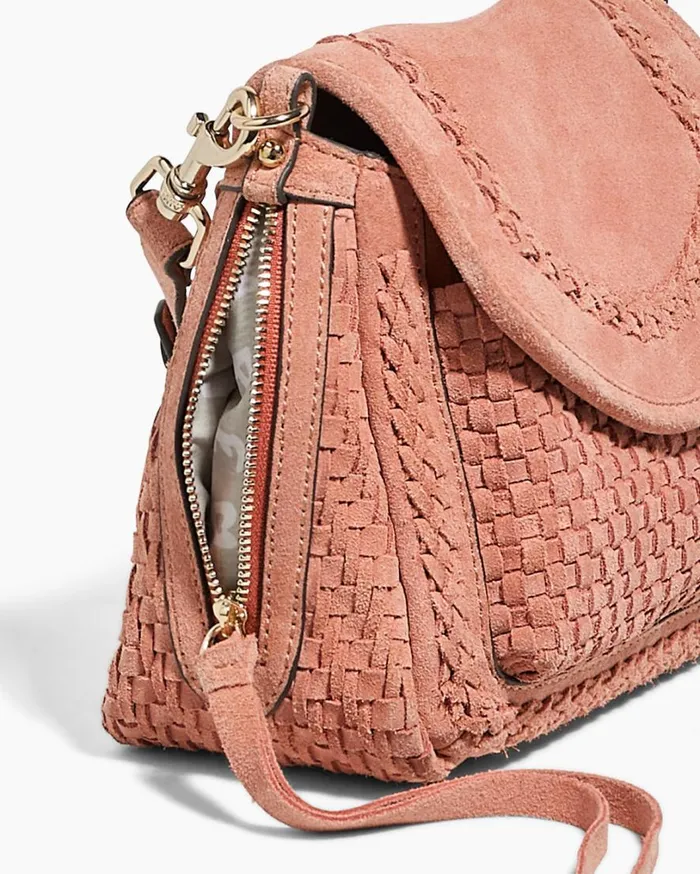 Woven All For Love Mini Crossbody Apricot Suede Women Aimee Kestenberg Crossbody Bags