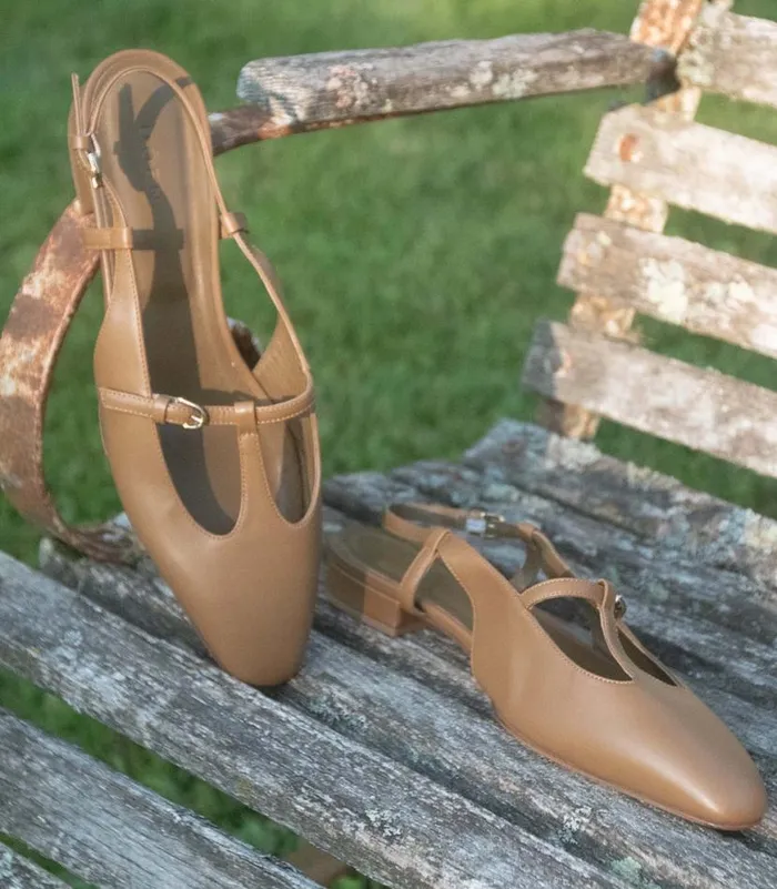 ZARAH SLINGBACK Acorn Box Calf Shop DEN Footwear