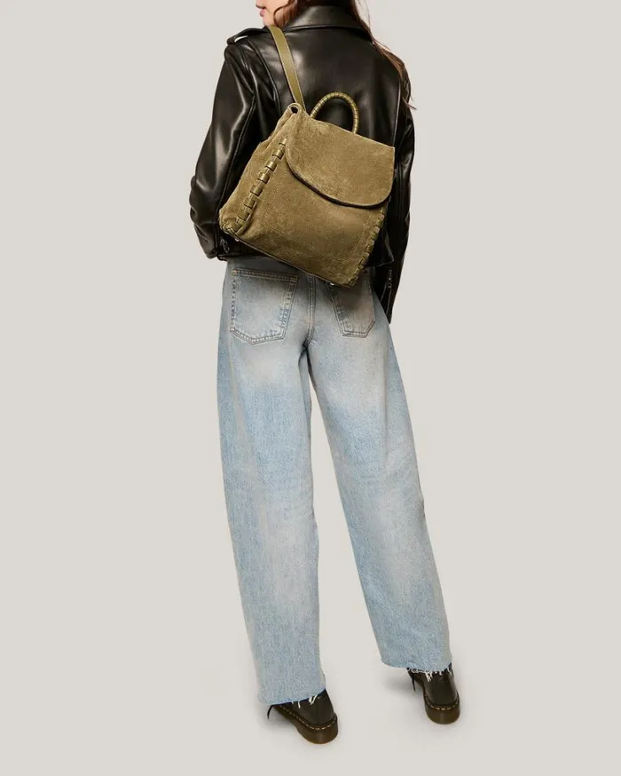 Zen Backpack Kelp Suede Women Aimee Kestenberg Backpacks