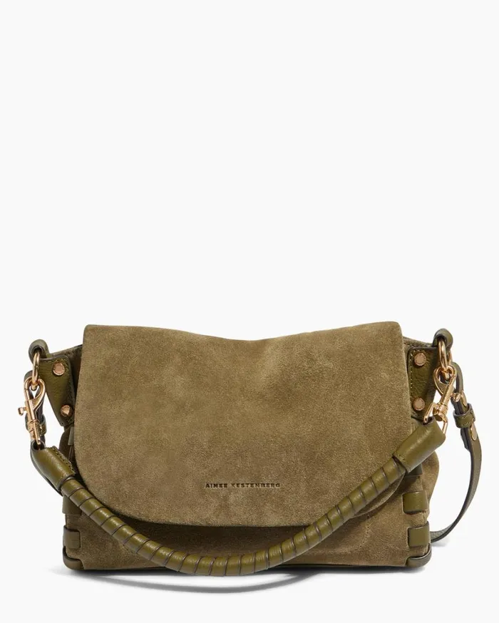 Zen Convertible Crossbody Kelp Suede Women Aimee Kestenberg Crossbody Bags